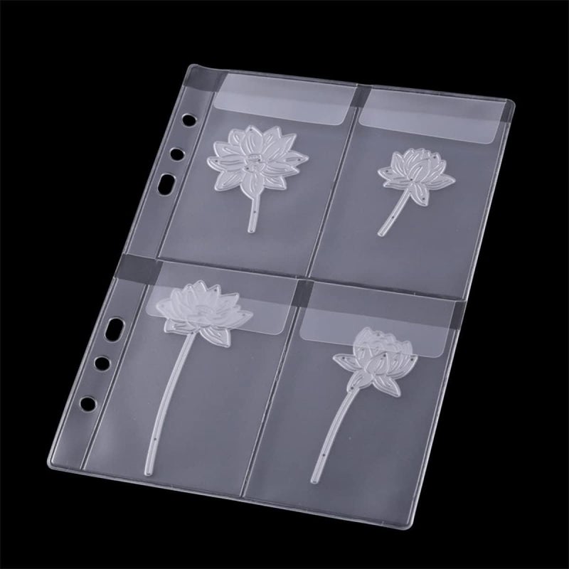 BAOFALI 10 Pack A5 Size Plastic Binder Pockets,6 Holes Waterproof PVC Folders Loose Leaf Bag forBudgeting Loose Leaf Bags Planner Insert Pouches Photo,Document, Stamp & Die Storage Bills Organizer - Image 2
